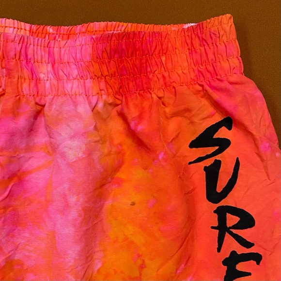 Vintage 80s pink & orange tie dye surf shorts 🌊 - Picture 3 of 7